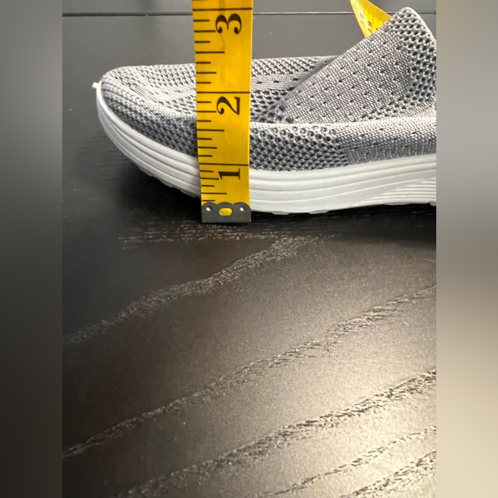 Mesh Comfort Slip-On Walking Vacation Travel Beach Gray Sneakers - Picture 11 of 13